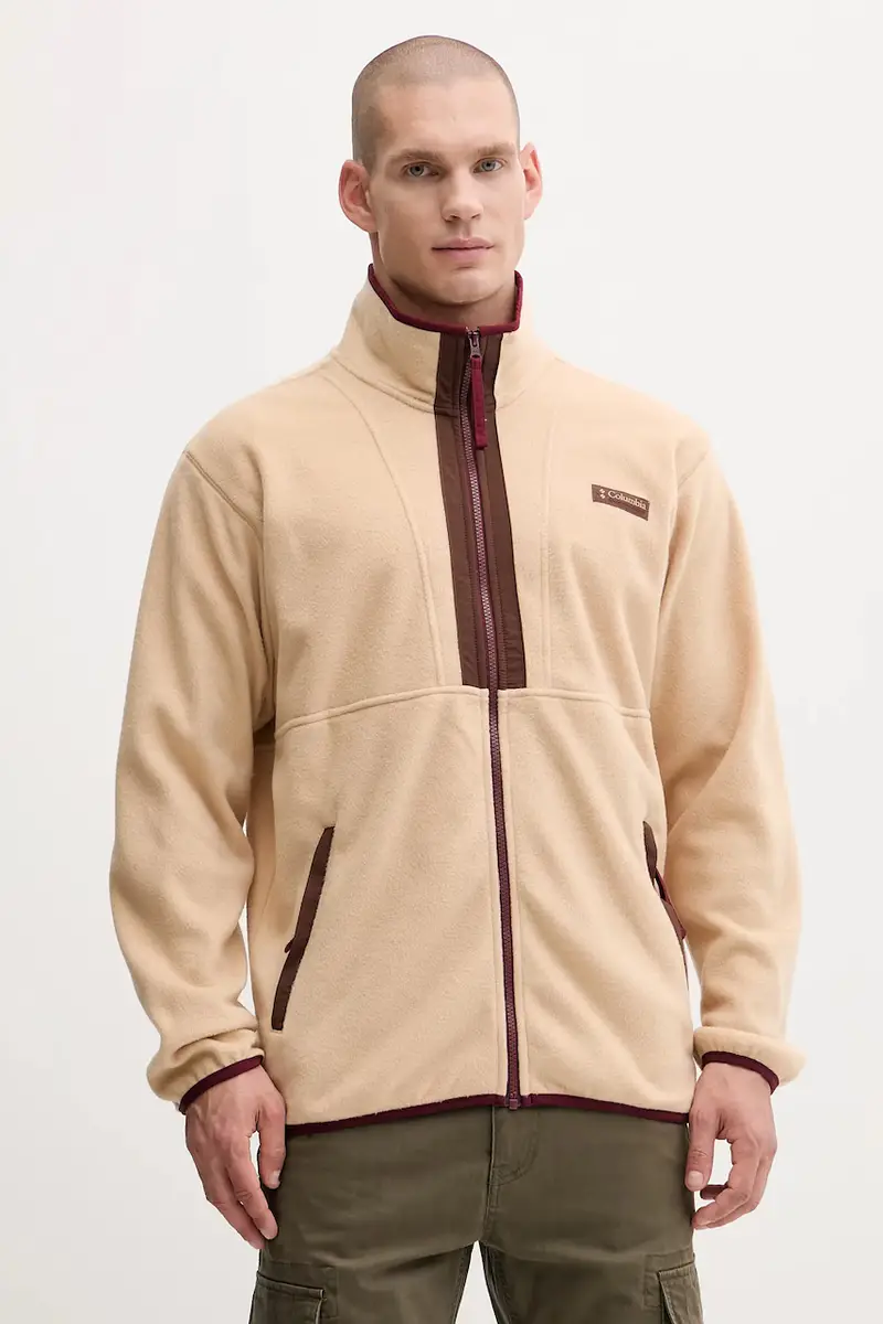 felpa in pile Backbowl II Full Zip Fleece colore grigio 2090851 Beige