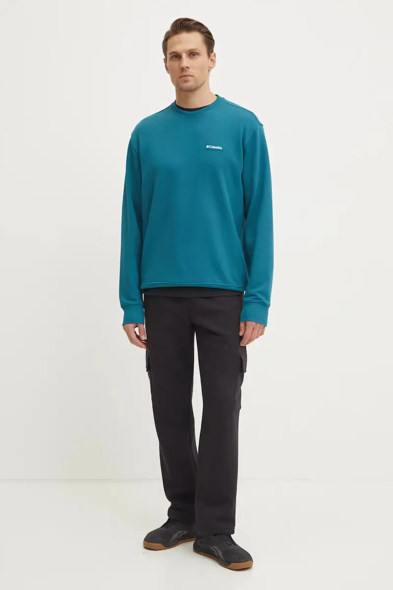 felpa uomo colore verde Turchese miniatura 2