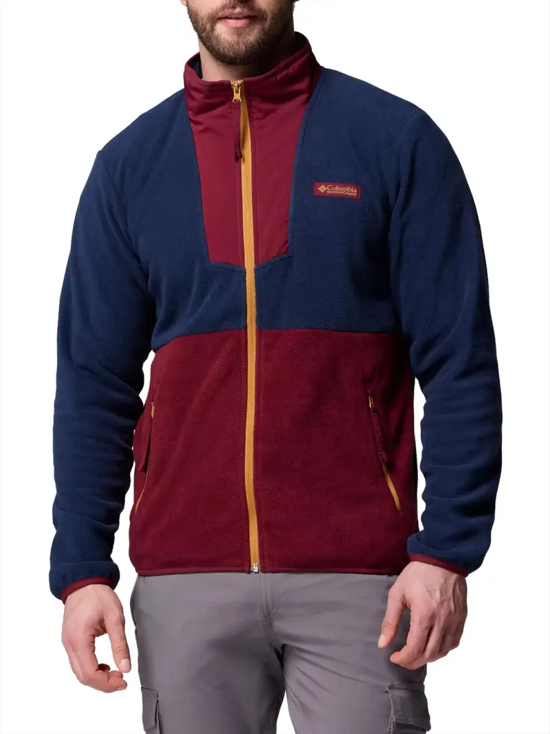felpa zip columbia da uomo - blu