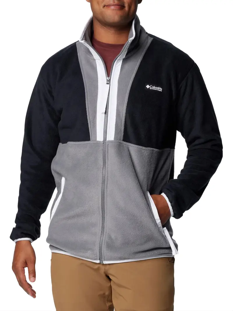 felpa zip columbia da uomo - nero