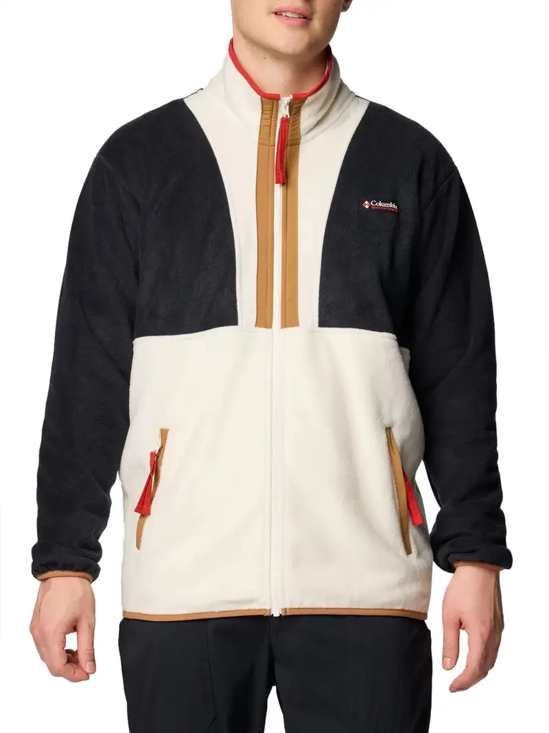 felpa zip columbia da uomo - nero