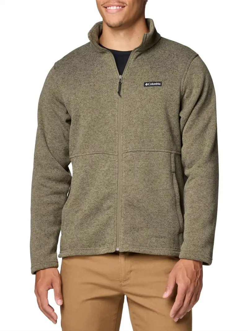 felpa zip columbia da uomo - verde