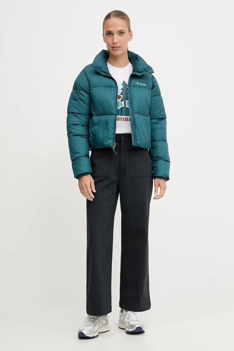 giacca Puffect Colorblock colore verde 2088501 Turchese miniatura 2