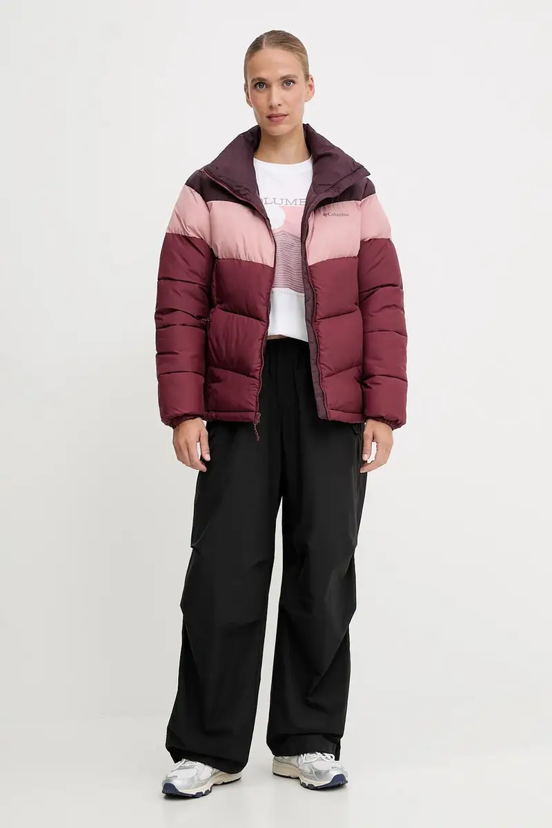 giacca Puffect Colorblock donna colore rosa 2088481 Granata miniatura 2