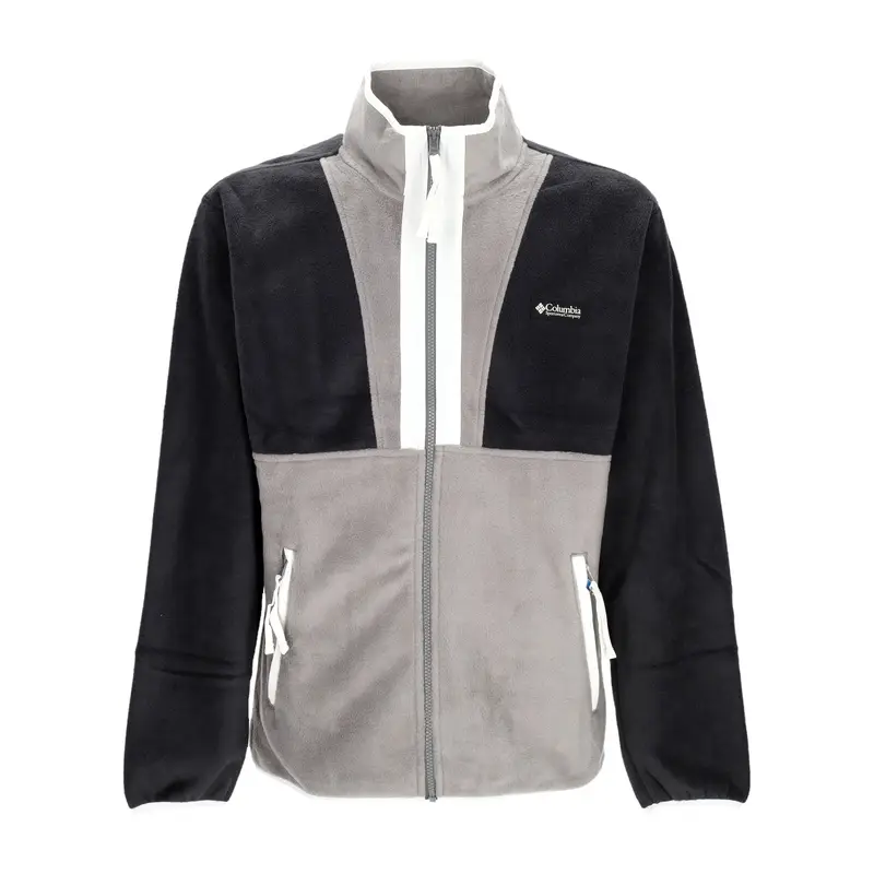 Giubbotto Pile Uomo Back Bowl Full Zip Fleece Black/city Grey