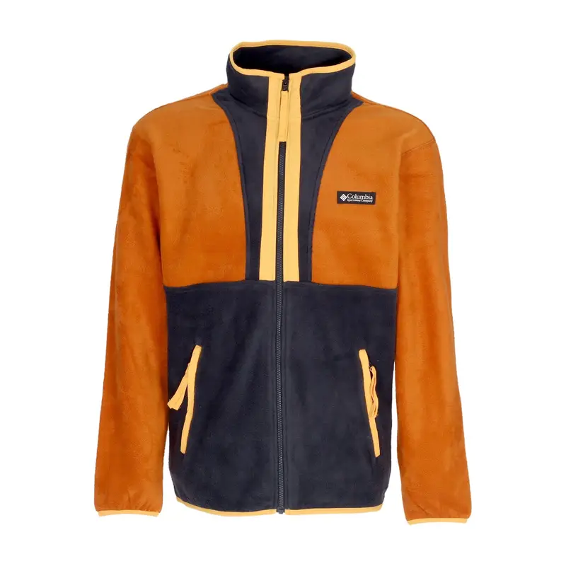 Giubbotto Pile Uomo Back Bowl Full Zip Fleece Warm Copper/black/mango