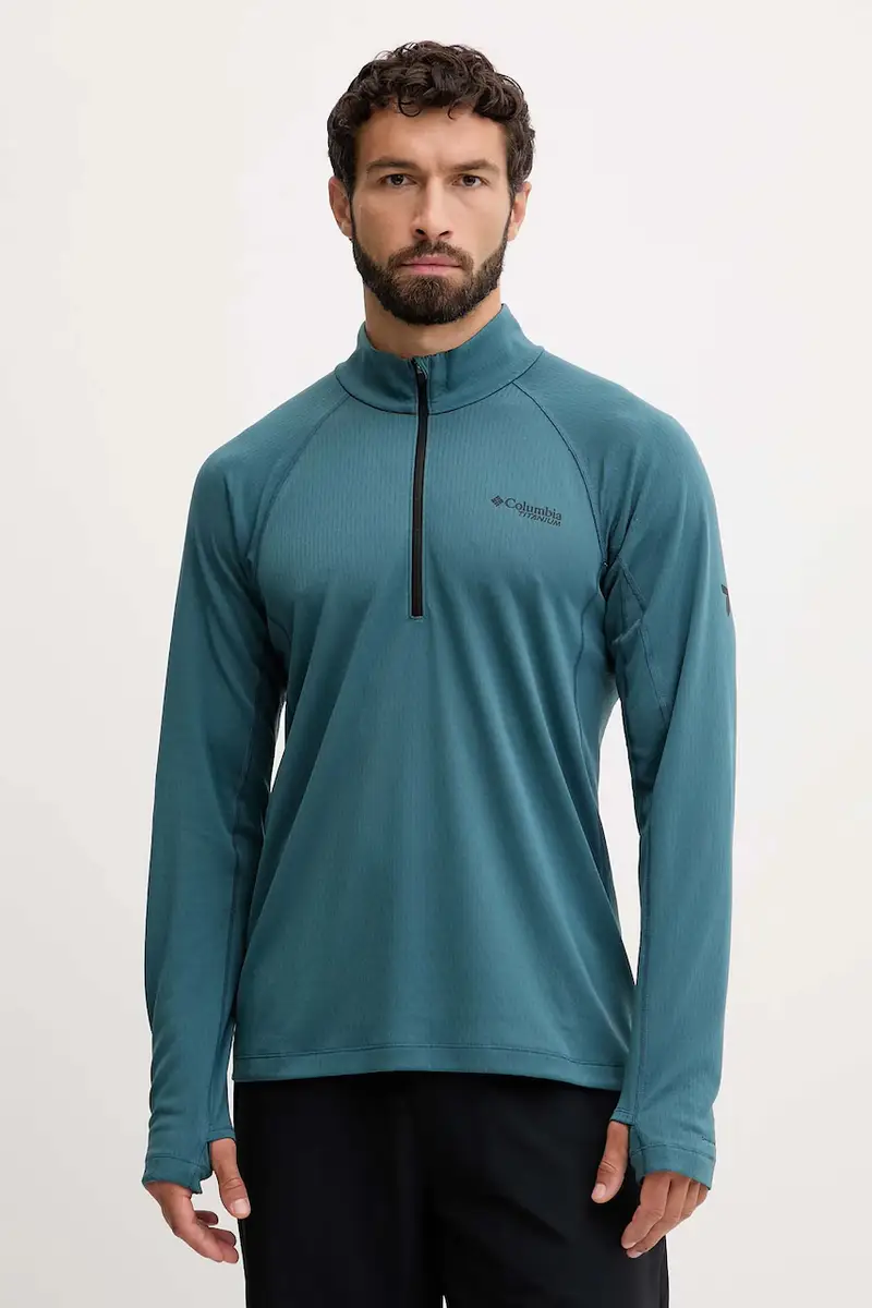 longsleeve sportivo DriVenture colore verde 2136961 Turchese