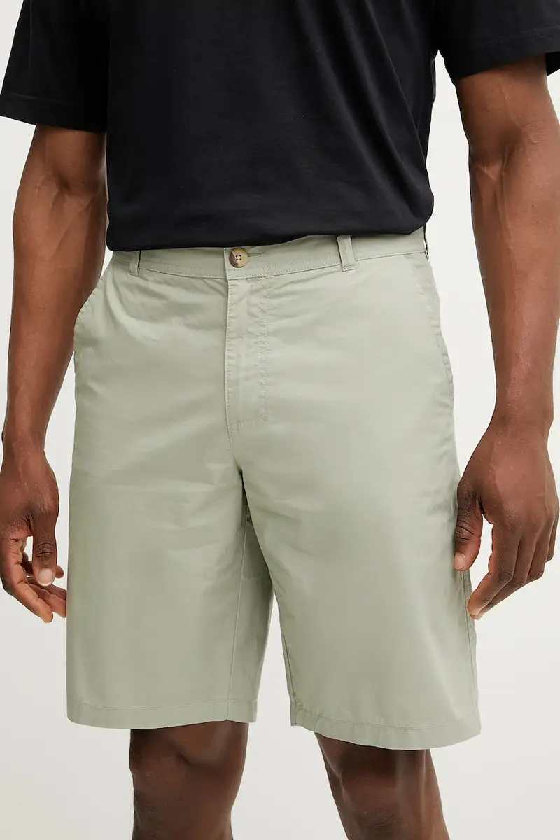 pantaloncini in cotone Washed Out colore verde 1491953