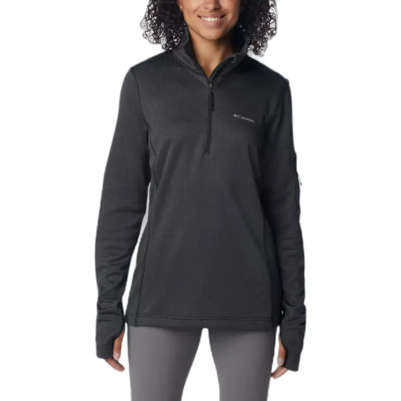 Pile donna con mezza zip Columbia Park View