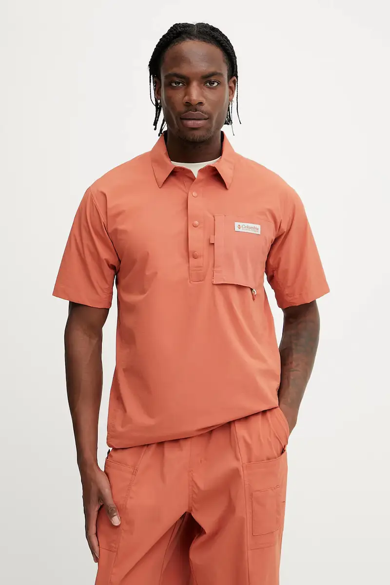Columbia Polo Uomo Arancione 3287916