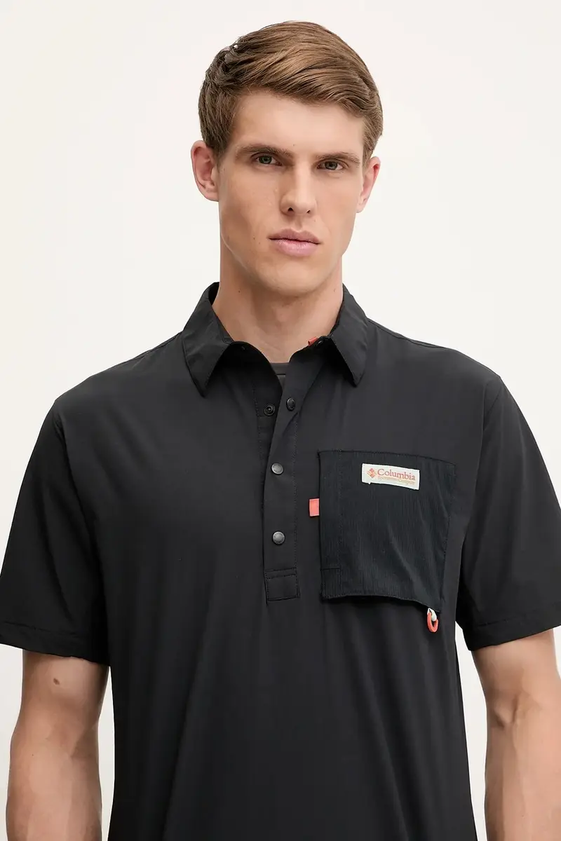 Columbia Polo Uomo Nero 3337698 miniatura 4