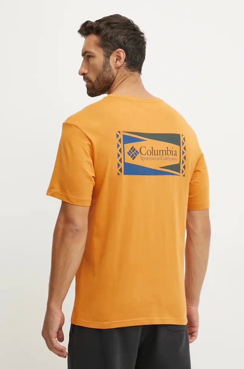 t-shirt in cotone colore arancione