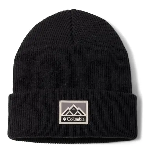 Columbia Whirlibird Cuffed Beanie, Berretto Invernale Unisex - Adulto, Black/Mountains, Taglia unica