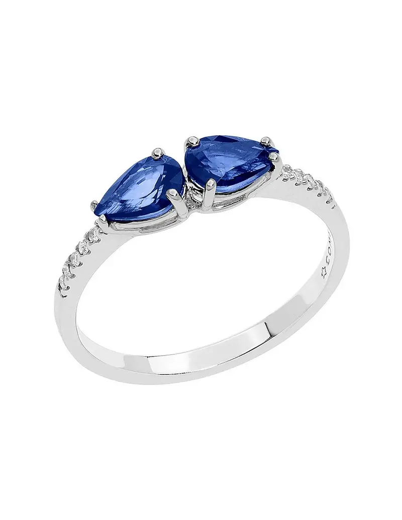 Anello COMETE GIOIELLI Gocce di Stella, diamanti e zaffiro ANB2635