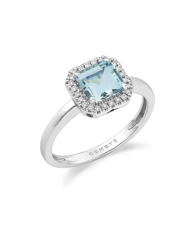 Anello COMETE GIOIELLI in oro 18Kt con Aquamarina e Diamanti ANQ 347