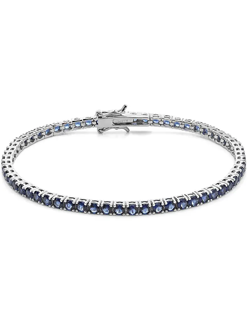 Bracciale tennis COMETE GIOIELLI Uomo UBR 988 M19 in argento 925 e cristalli blu
