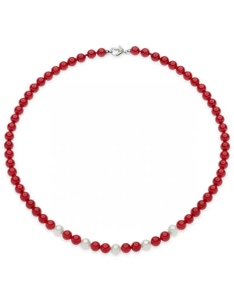 Collana COMETE GIOIELLI Fantasia di Perle FWQ330 Rosso
