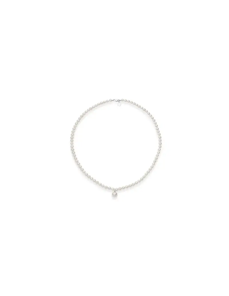 Collana COMETE GIOIELLI in oro bianco 18Kt filo di perle e diamanti FWQ 265
