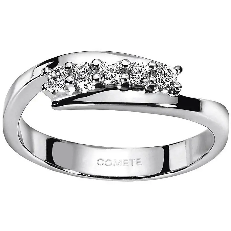 Anello Donna - Anello Con Brillanti Oro 18 Kt - Comete Gioielli