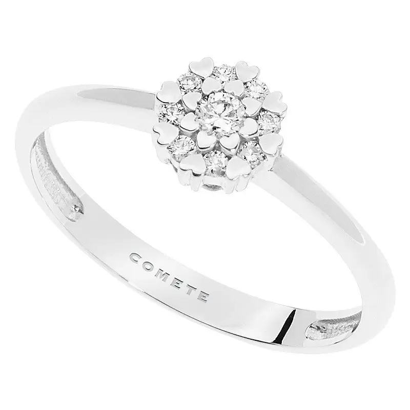 Anello Donna Gioielli Comete Amour Oro Bianco