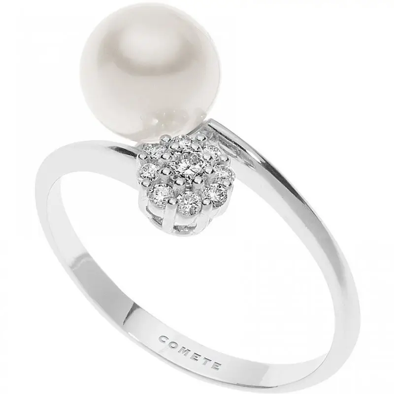 Anello Donna Gioielli Comete Bouquet - Oro Bianco