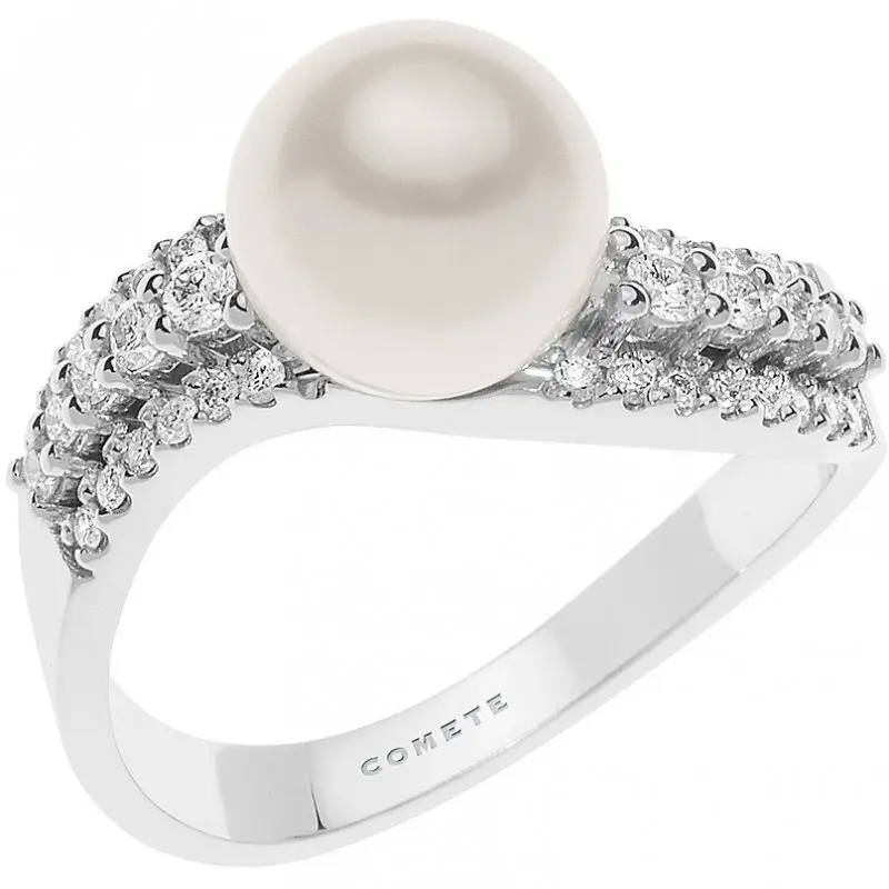 Anello Donna Gioielli Comete Onda - Oro Bianco - Comete