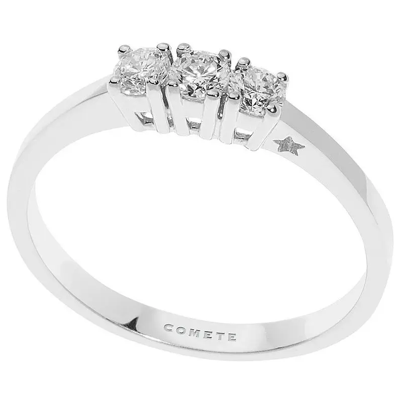 Anello Donna Gioielli Comete Stella - Oro Bianco - Comete