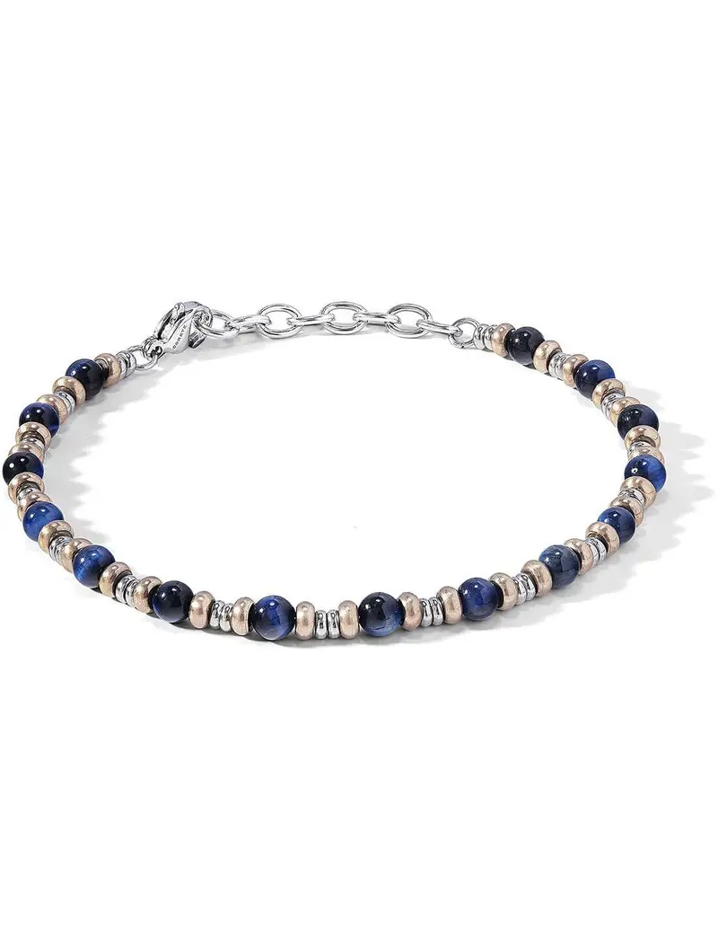 Bracciale COMETE GIOIELLI Uomo UBR 1138 in acciaio pvd rosè ed agata blu