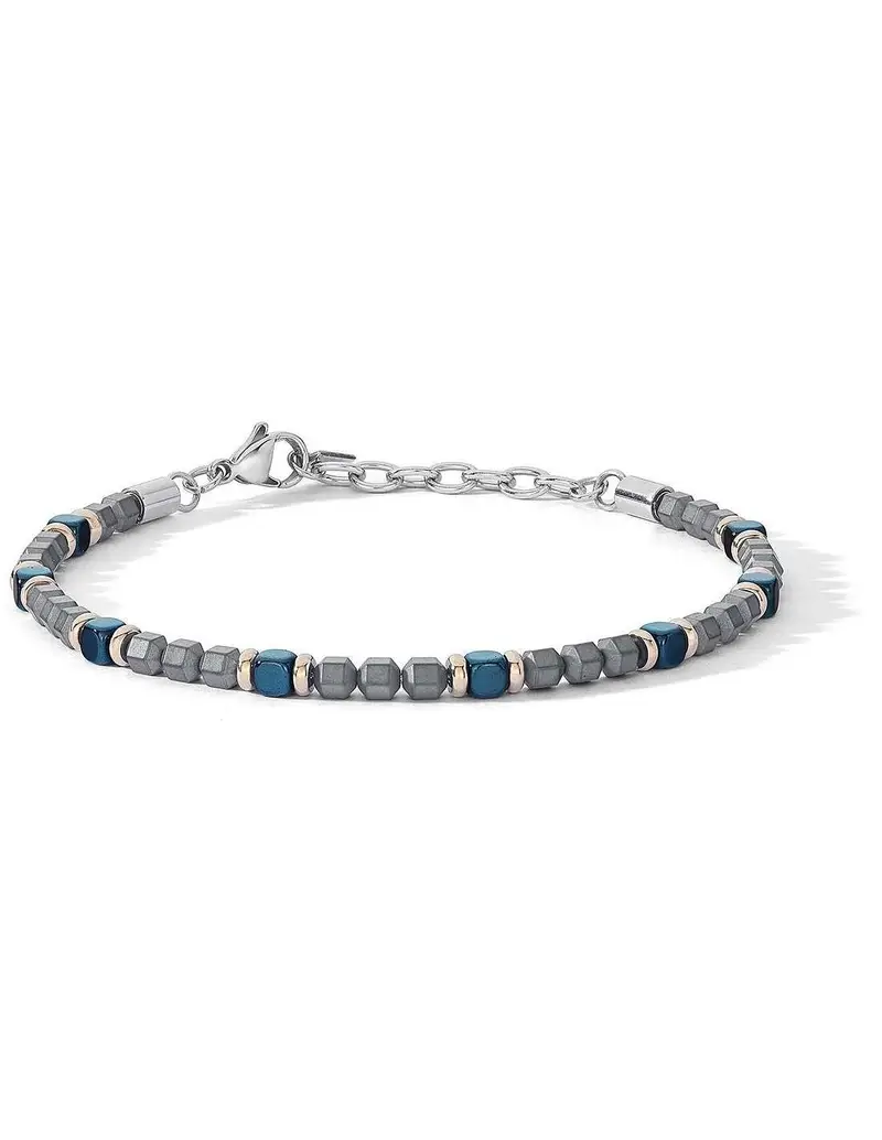 Bracciale COMETE GIOIELLI Uomo UBR 1225 in acciaio pvd blue rosè ed ematite