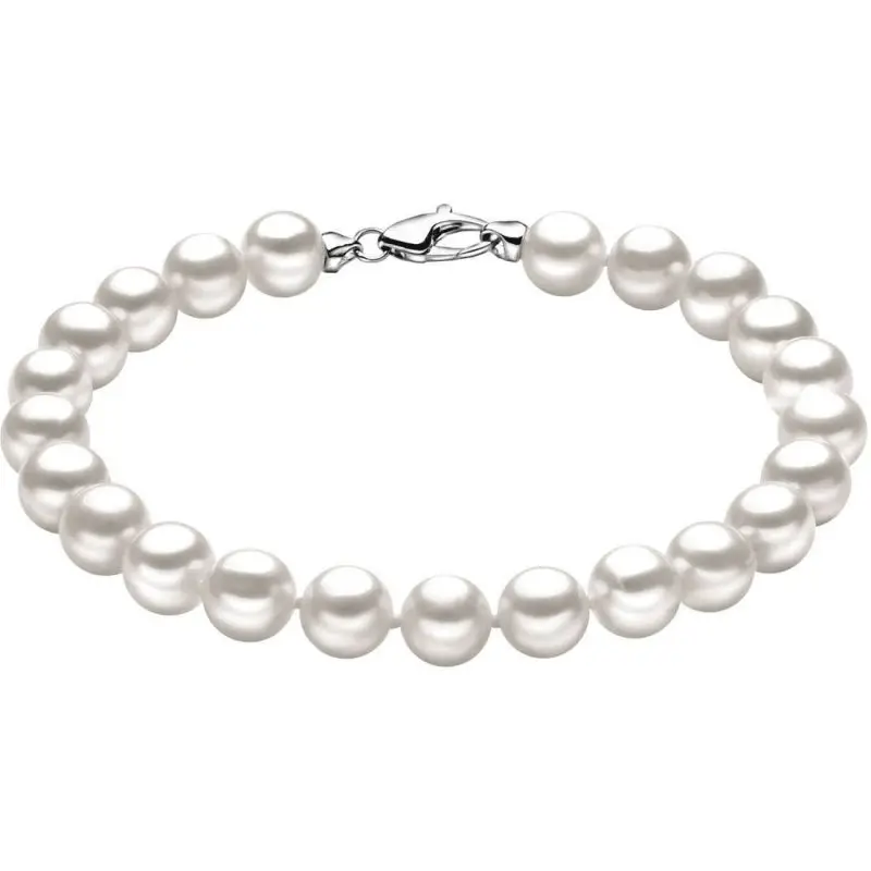 Bracciale Donna Gioielli Comete - Oro Bianco - Perle