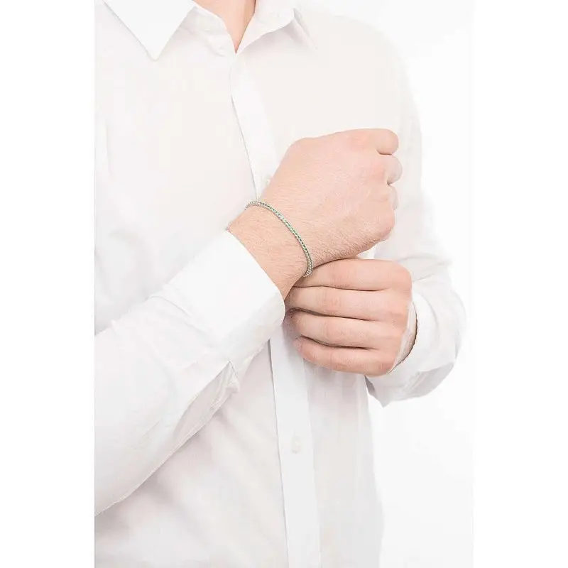 Bracciale Tennis Uomo Argento 925 Gioiello Comete miniatura 2