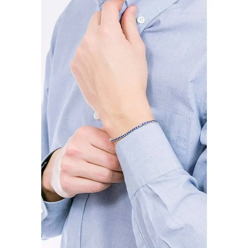 Bracciale Tennis Uomo Argento 925 Gioiello Comete miniatura 2