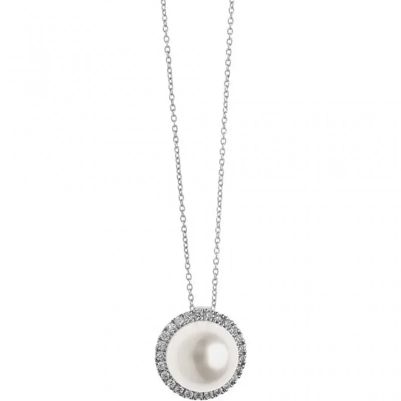 Collana Donna Comete Gioielli Perle - Oro E Diamanti