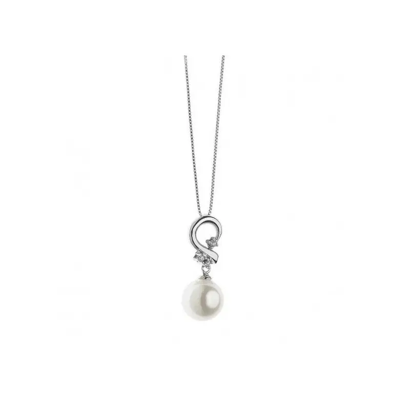 Collana Elegante Donna Oro 18Kt Con Diamanti - Comete Gioielli
