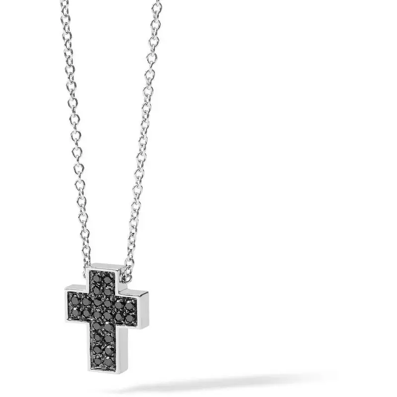 Collana Uomo Gioielli Comete Classic - Oro Bianco E Diamanti