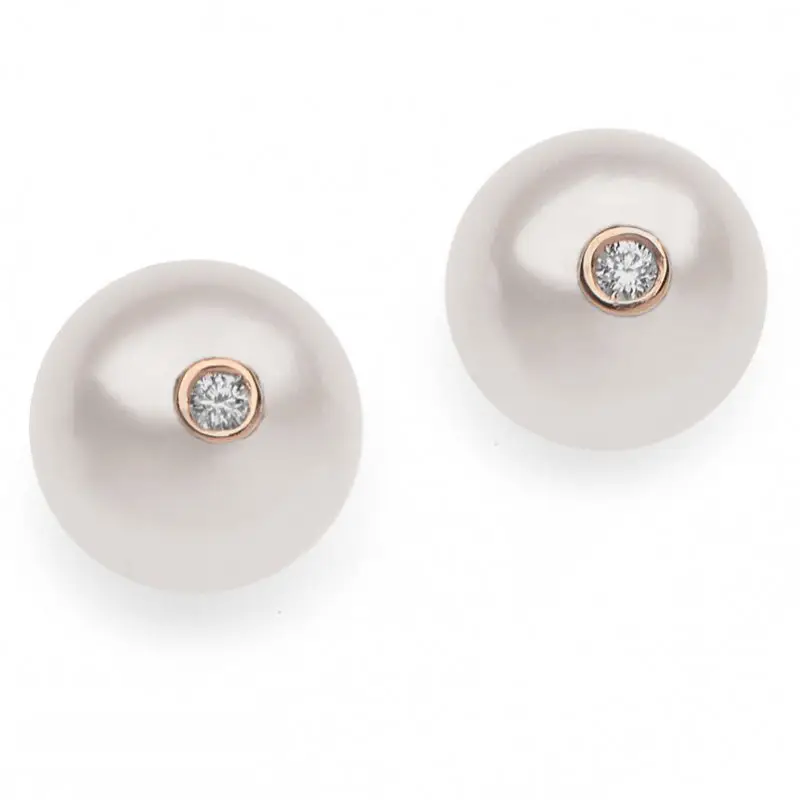 Orecchini Di Perle E Diamanti Linea Cerimony - Comete Gioielli