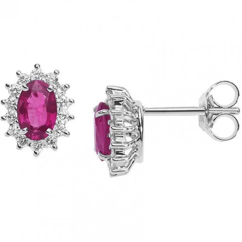 Orecchini Donna Gioielli Comete Regina - Oro E Rubini