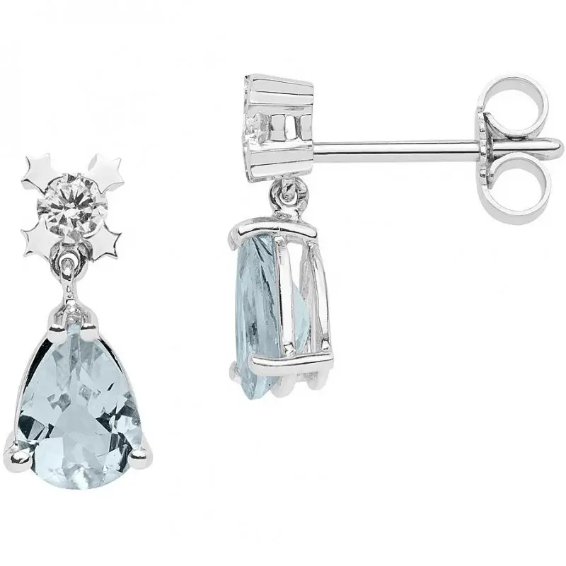 Orecchini Donna Gioielli Comete Stella In Oro Bianco