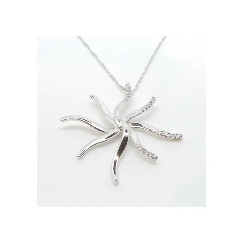 Pendente Comete Donna - Oro Bianco - Comete Gioielli