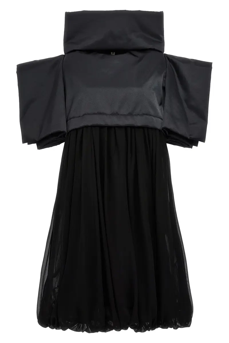 Abito Bimateriale Nero