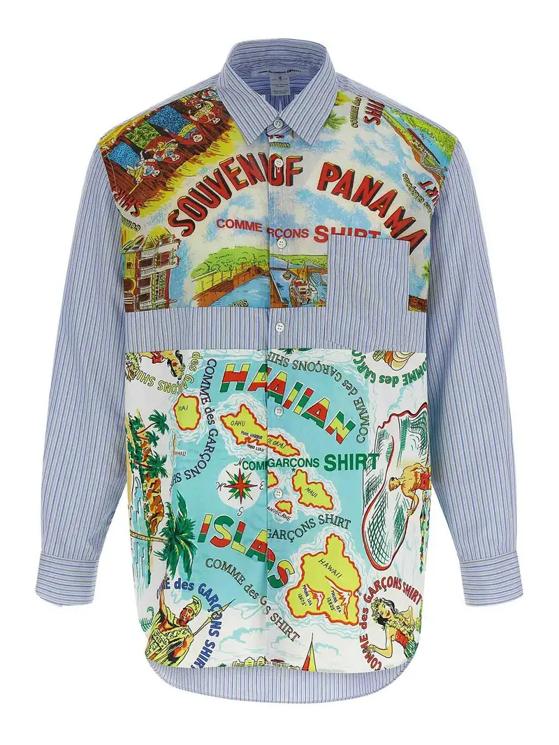 Camicia da inserti a motivi Multicolore