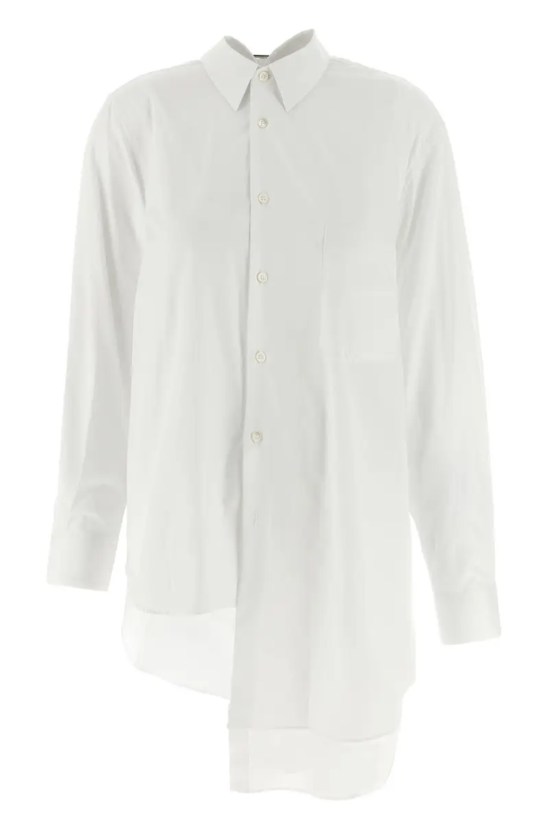 Camicia Fondo Asimmetrico Bianco