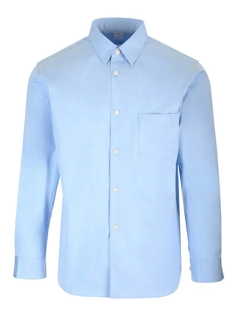 Camicia popin di cotone Azzurro