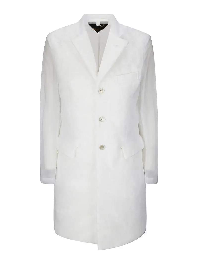 Cappotto a petto singolo Bianco