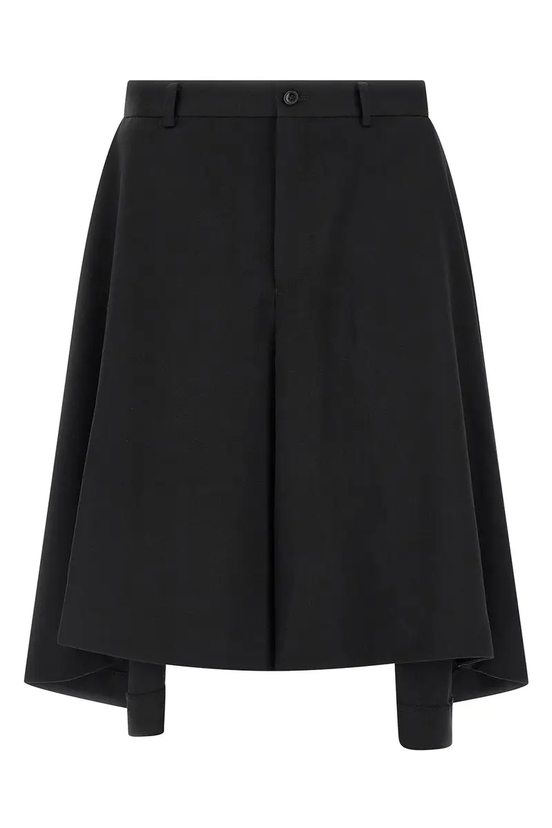 Bermuda Gamba Extra Ampia Nero