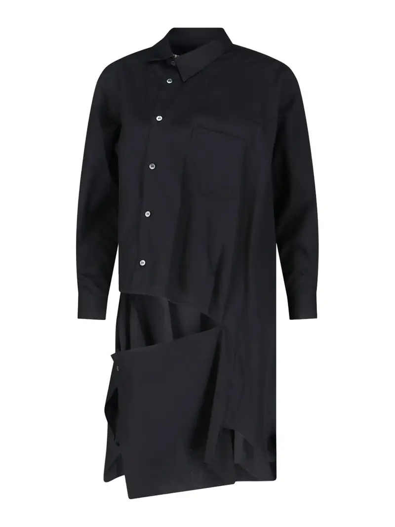 Camicia Lunga Asimmetrica Nero
