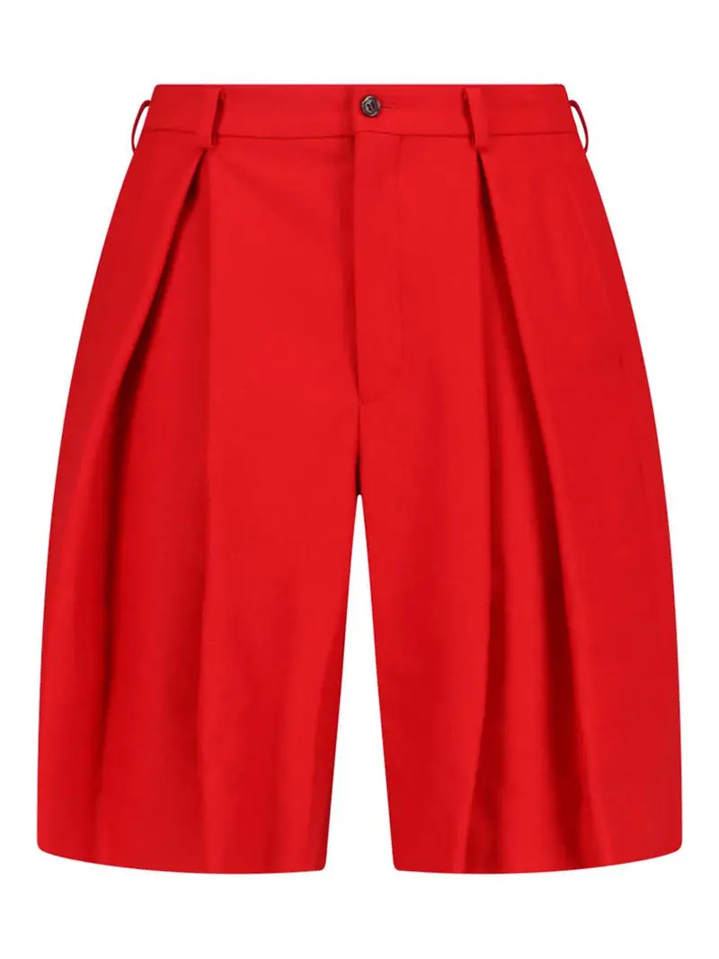 Pantaloncini In Lana Rosso