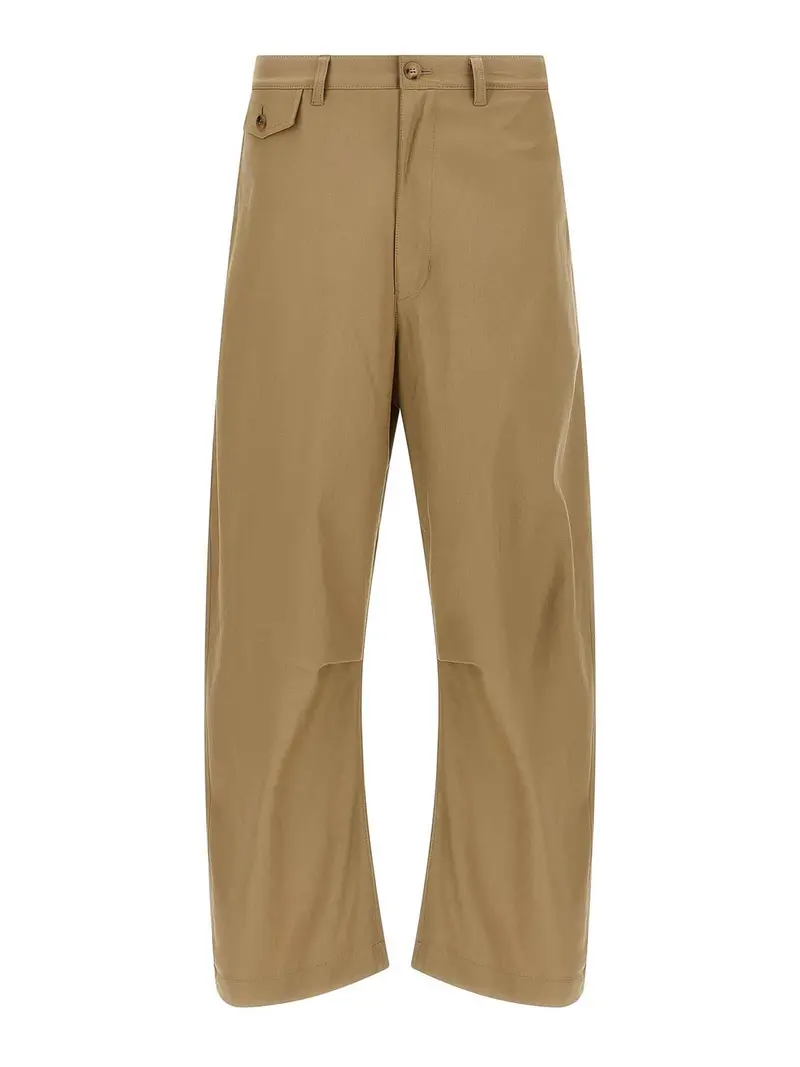 Pantaloni a gamba curva Beige