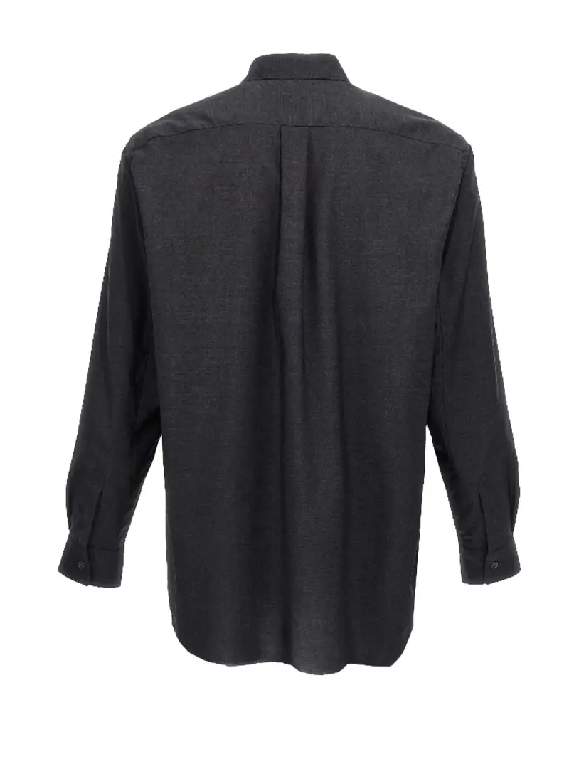 Overshirt in lana grigio antracite miniatura 2