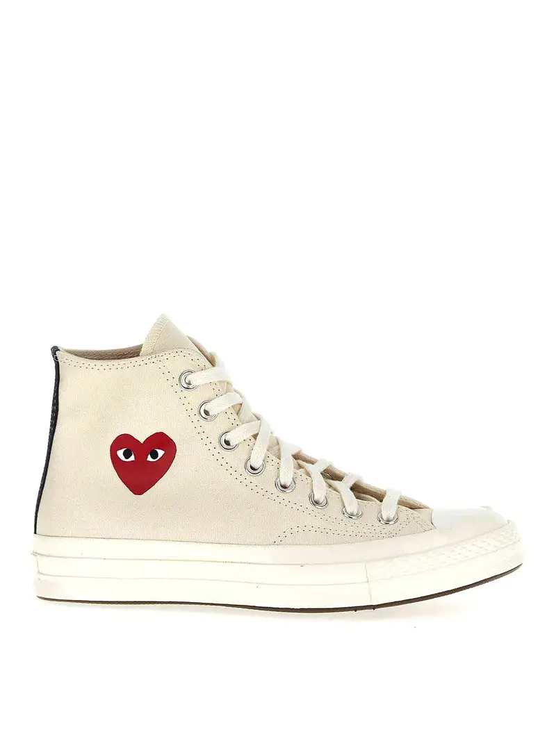 Scneaker Comme Des Garcons Play X Converse Bianco